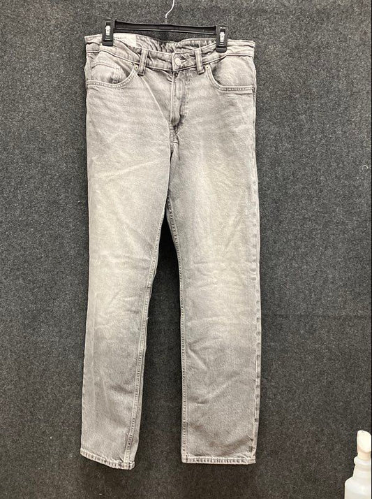 H&M Men's Gray Straight Regular Fit Jeans Faded Wash Denim NWT Size 34x32
