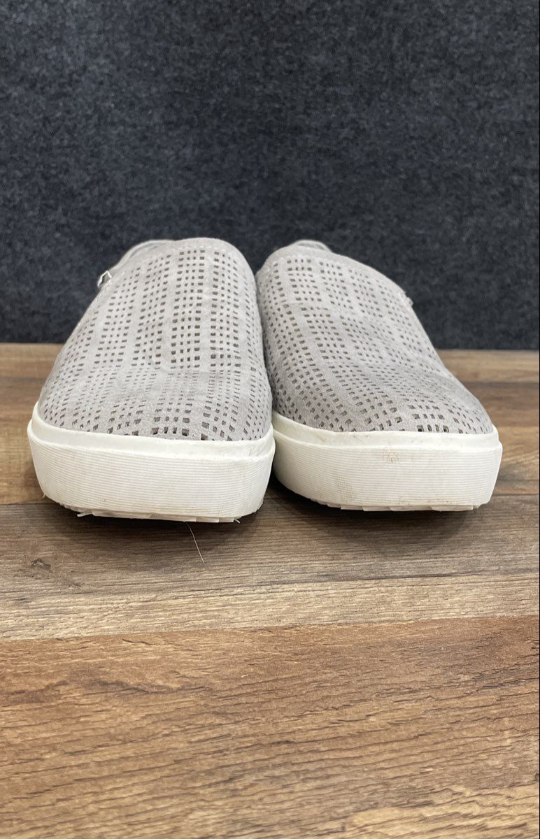 Dr. Scholl's Madison Grey Perforated Suede Slip On Sneakers Size 8.5M