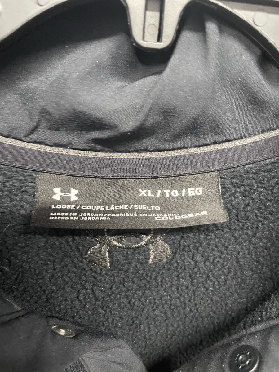 Under Armour Men's Dark Gray ColdGear Sweater Fleece 1/4 Snap Pullover Sz XL