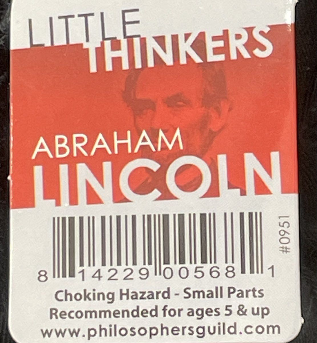 Little Thinkers Abraham Lincoln Plush Doll Toy Unemployed Philosophers Guild NWT