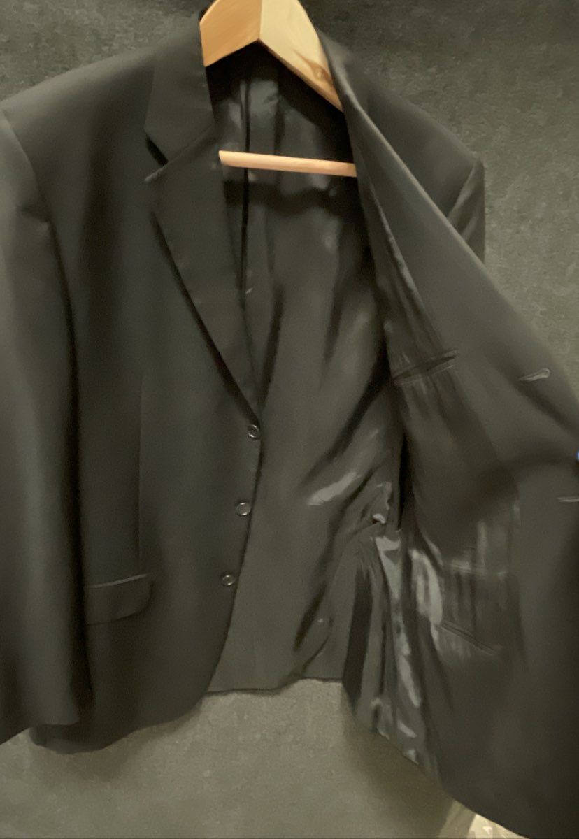 Principe Vintage Men's Black 3-Button Blazer Suit Jacket Italy L