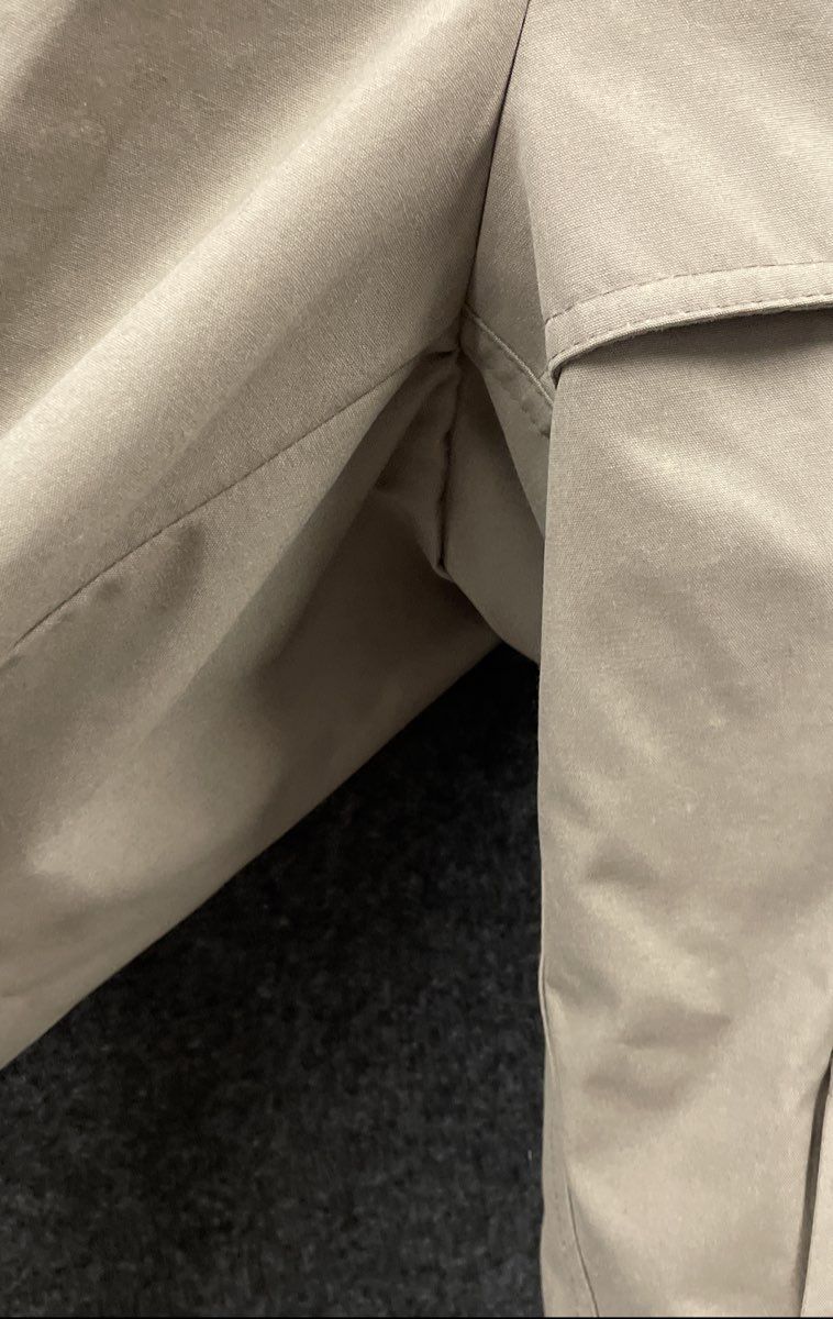 Vintage 90s TownCraft Men's Khaki Double Breasted Trench Coat Liner Sz 44 Short