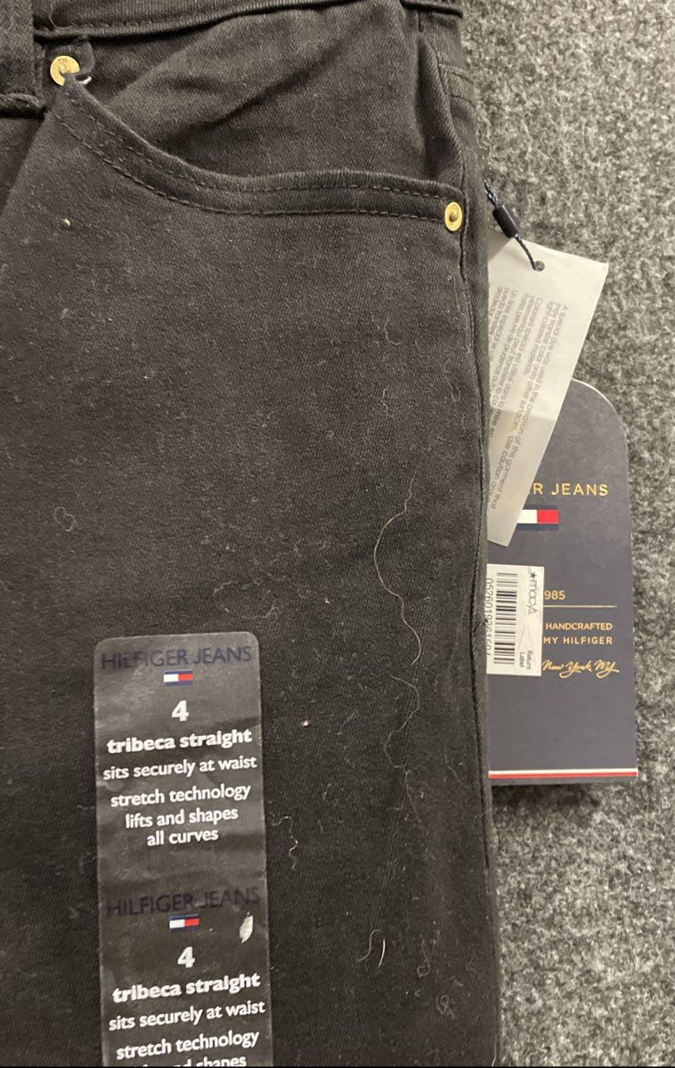 Tommy Hilfiger Women's Black Tribeca Straight Stretch Jeans Sz 4 NWT