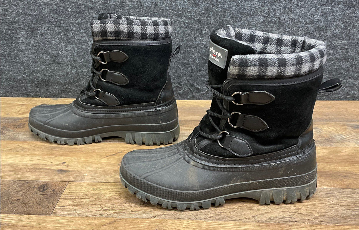 Storm by Cougar Claudia Black Plaid Snow Winter Duck Boots Women's Size 9