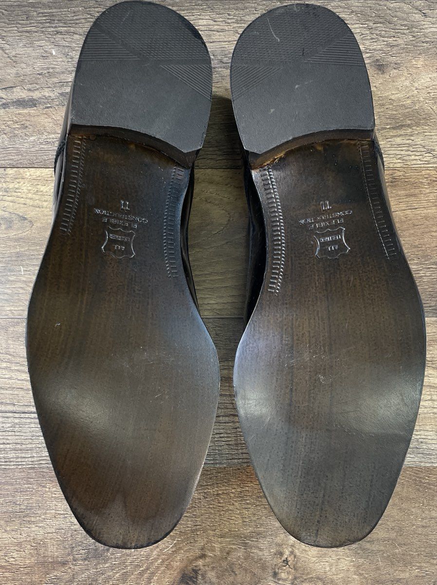 Black Patent Leather Men's Plain Toe Derby Tuxedo Dress Shoes Size 11
