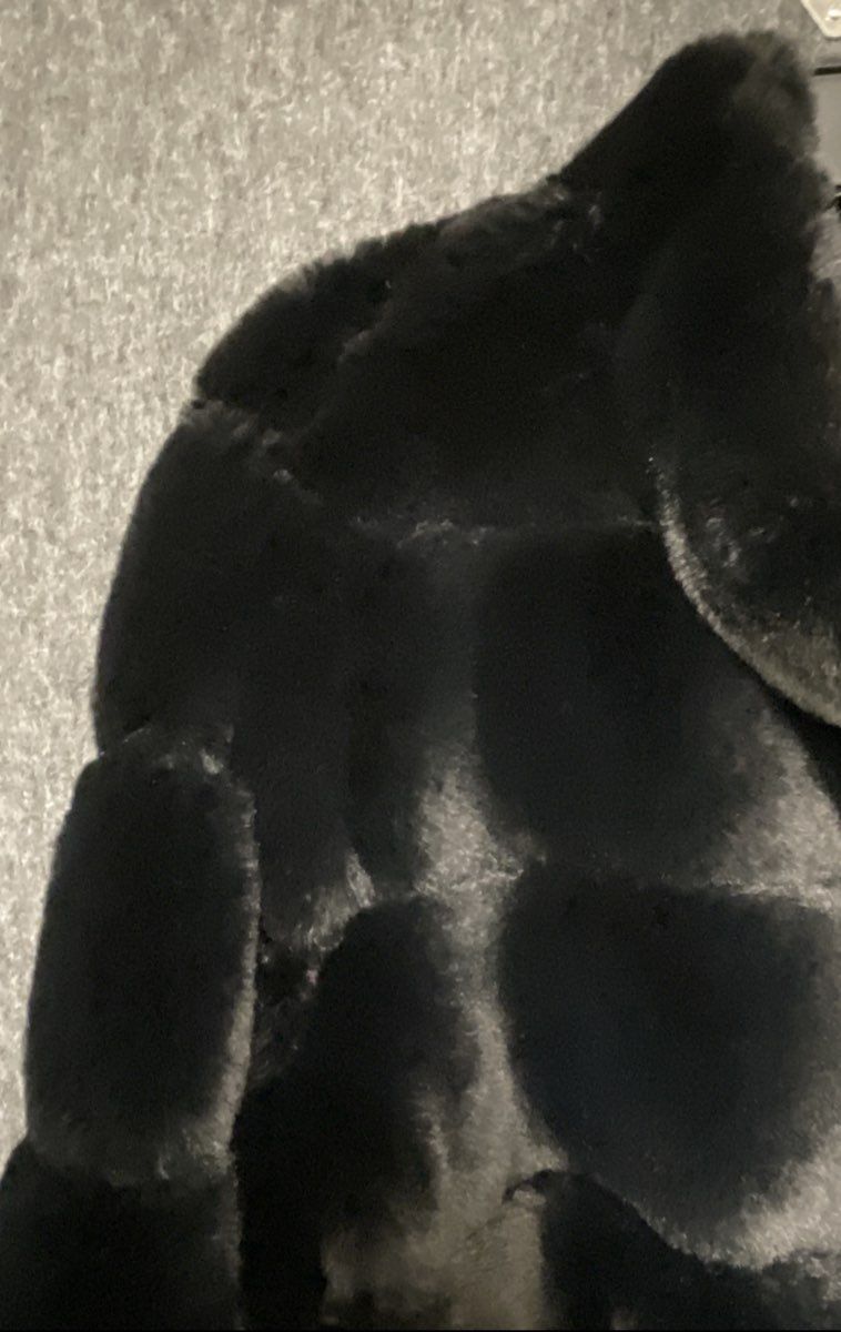 Sofia Jeans by Sofia Vergara Women's Black Paneled Faux Fur Jacket Sz XXXL
