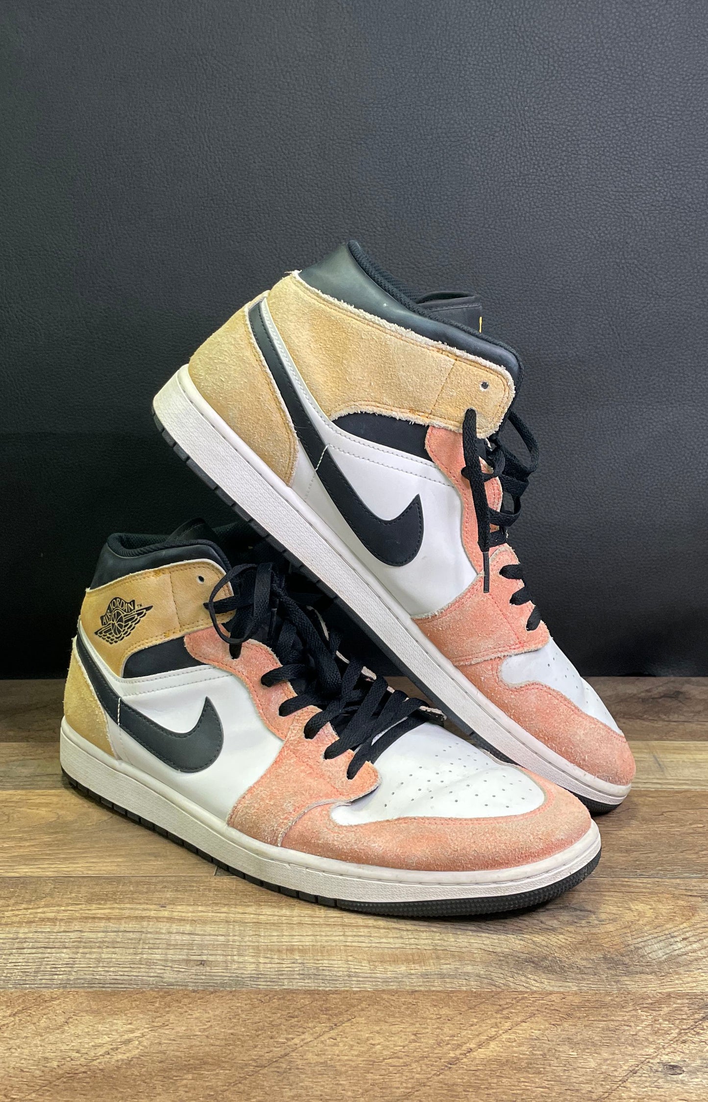 Nike Air Jordan 1 Mid Flight Club Magic Ember Sundial Men's Size 15