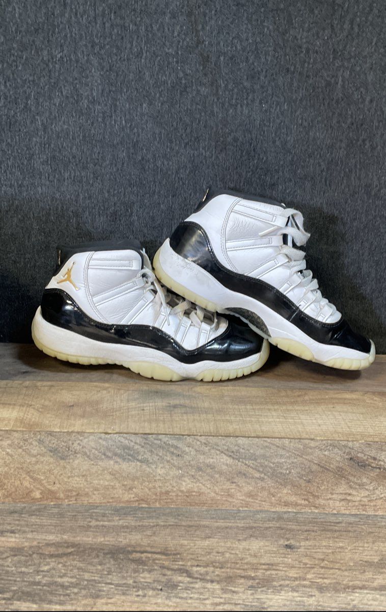 Air Jordan 11 Retro Gratitude DMP White Black Gold GS Size 5Y