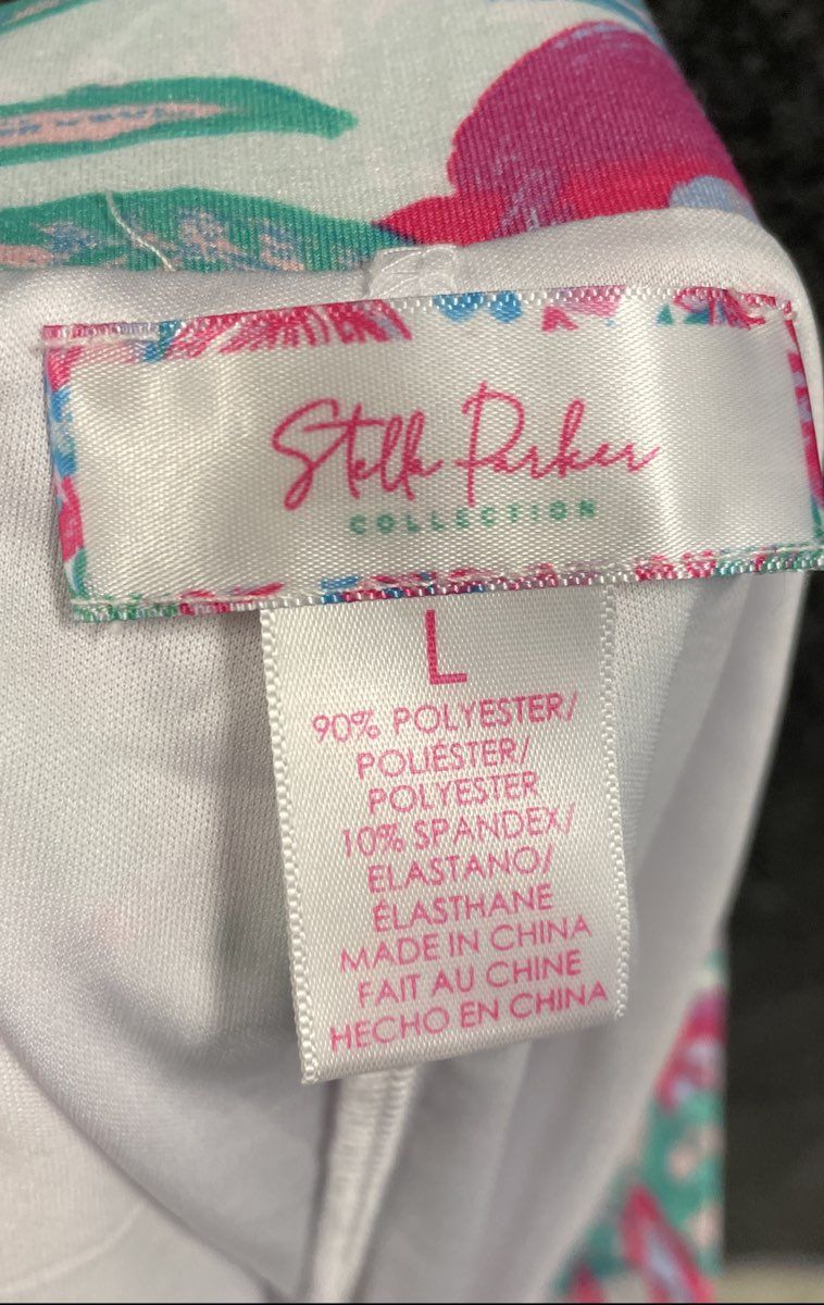 Stella Parker Women's Floral Print Stretch Knit Pencil Skirt Multicolor Sz L