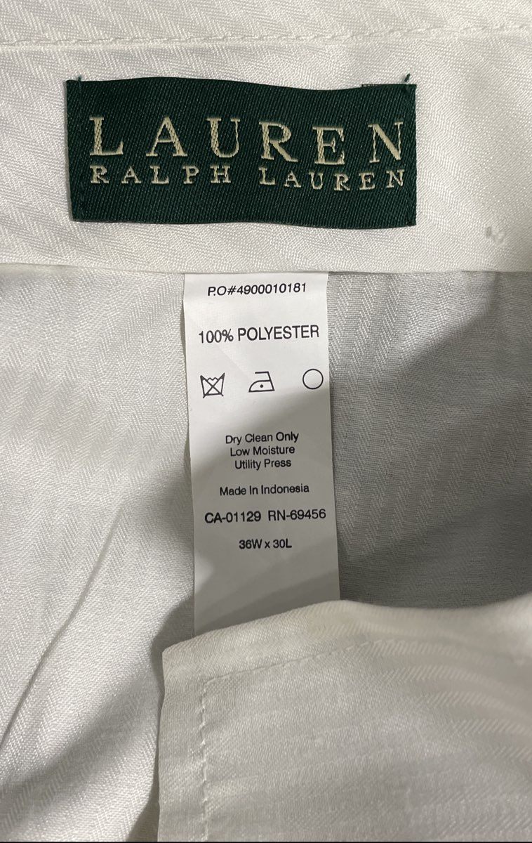 Lauren Ralph Lauren Men's Black Pleated Cuffed Dress Pants Sz 36x30 NWT