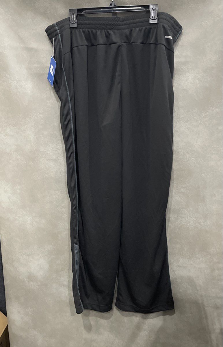 Starter Men's Black Athletic Track Pants Mesh Side Stripe Drawstring NWT Sz XL