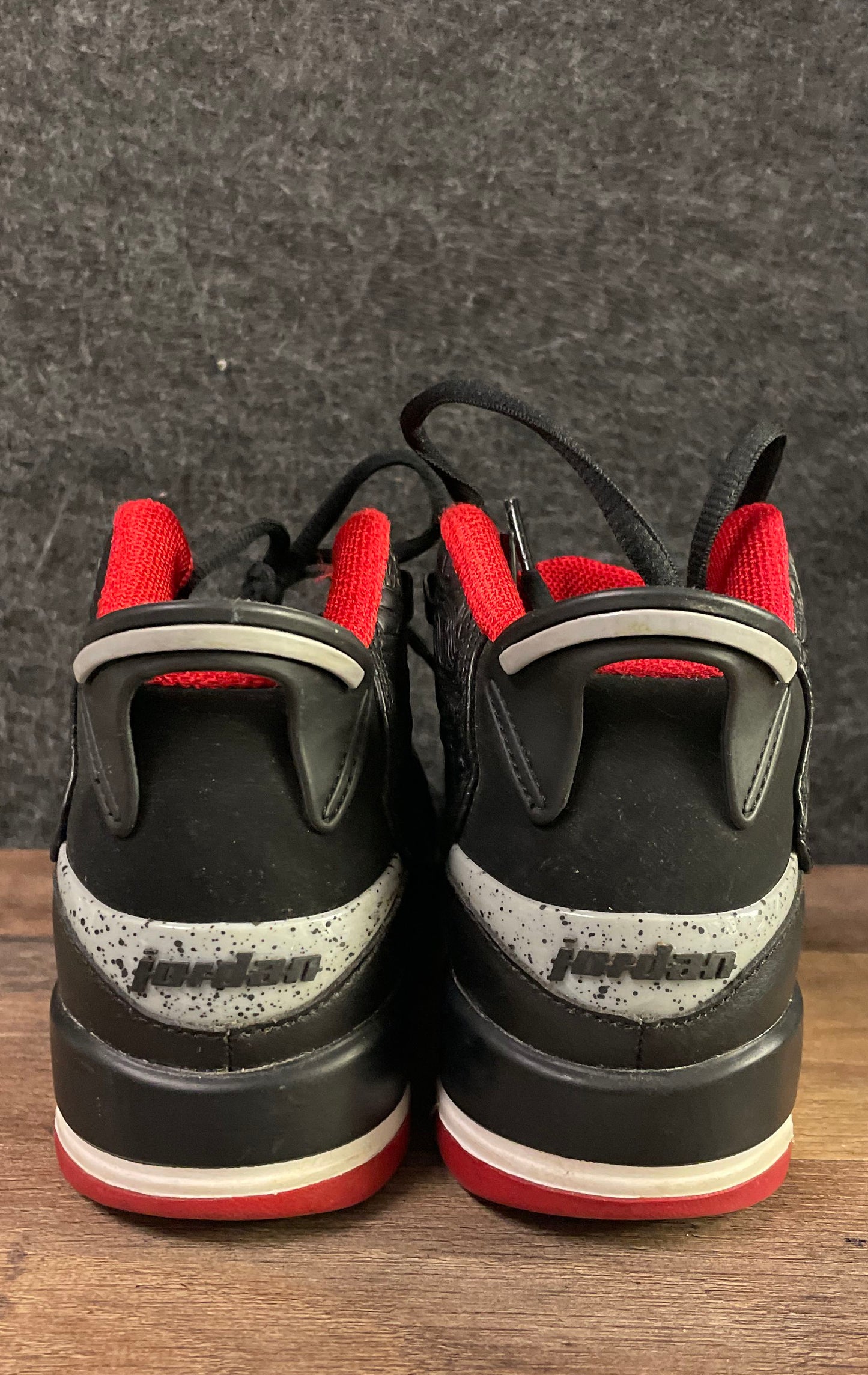 Nike Air Jordan Dub Zero Black Gym Red White Youth GS Sneakers Size 4.5Y