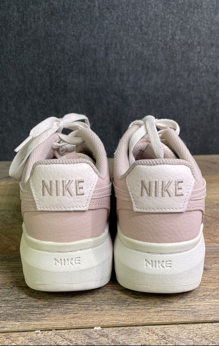 Nike Court Vision Alta Light Pink Leather Platform Sneakers Women's Size 8