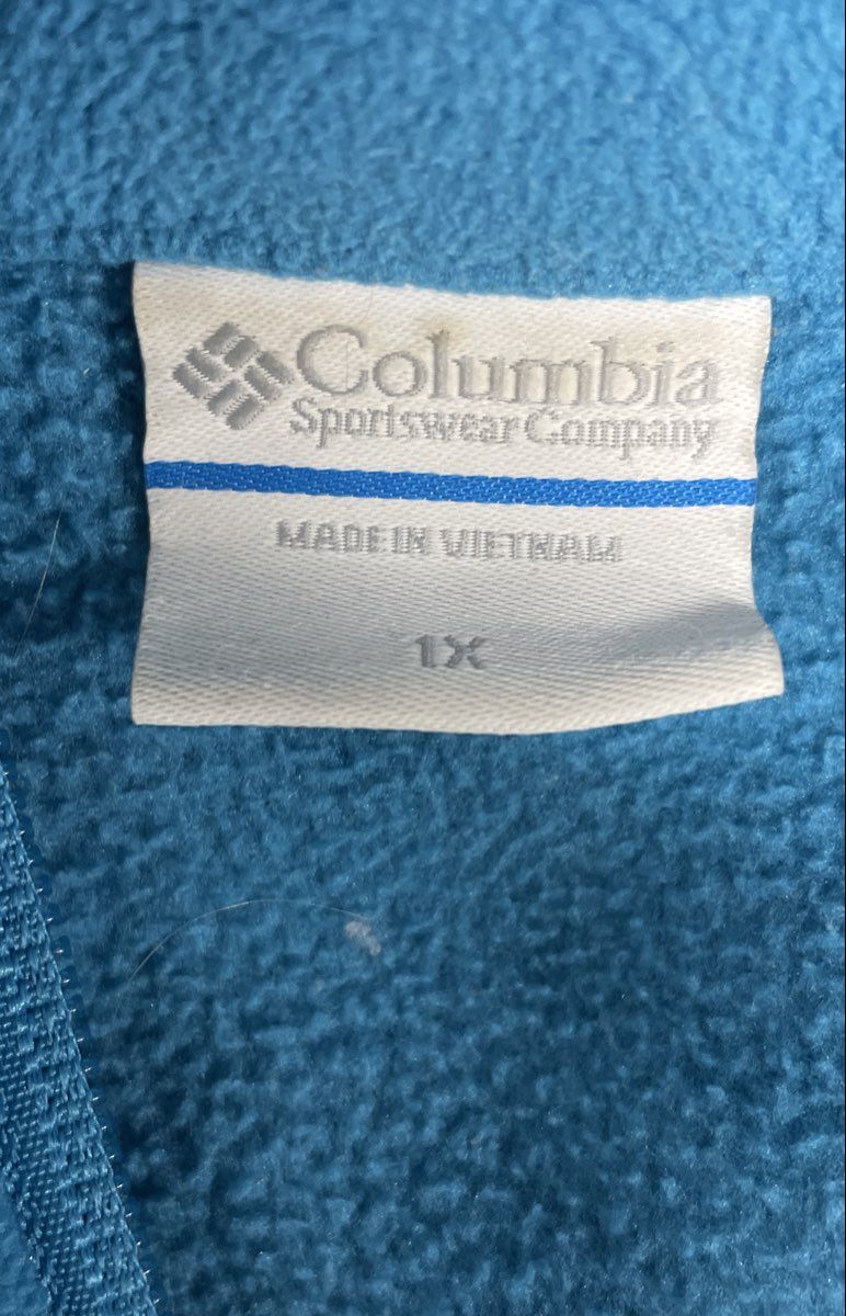 Columbia Women's Benton Springs Full Zip Fleece Jacket Blue Plus Size 1X