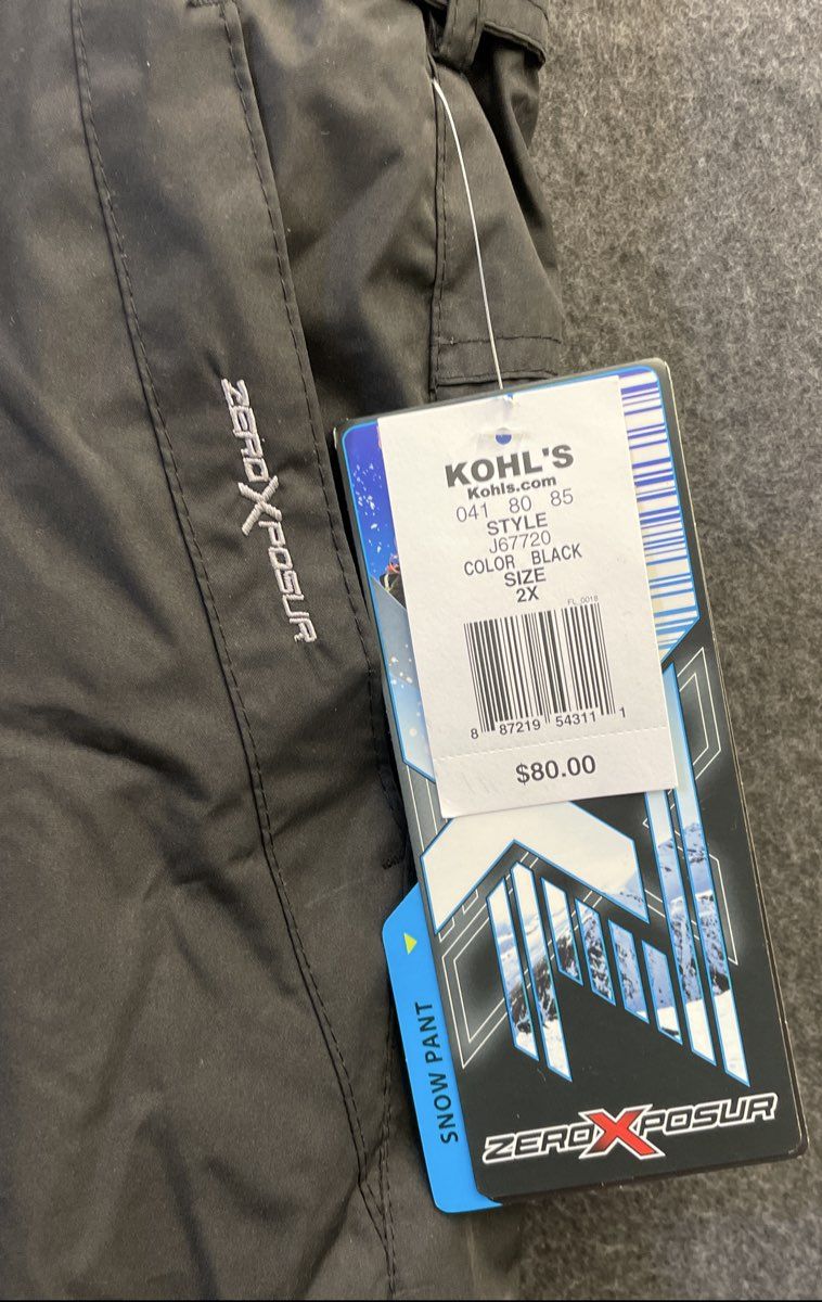 Zeroxposur Women's Black Fleece Lined Insulated Snow Pants Sz 2X NWT