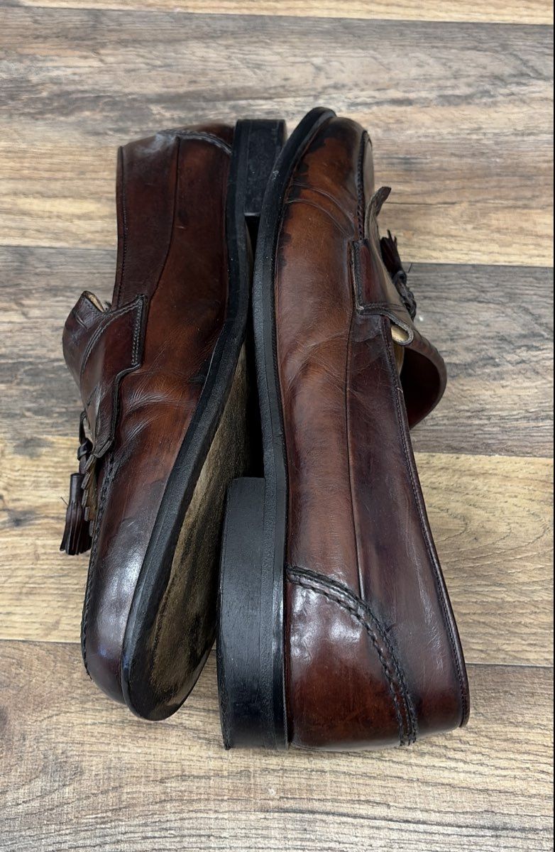 Johnston & Murphy Brown Leather Tassel Kiltie Loafers Men's Shoes Size 12 M