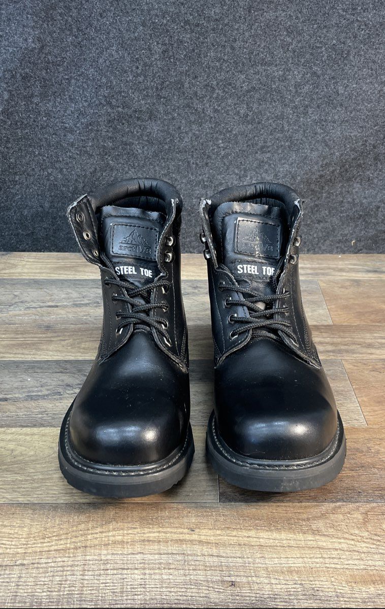Arctiv8 Steel Toe Insulated Water Resistant Black Work Boots Men's Size 10