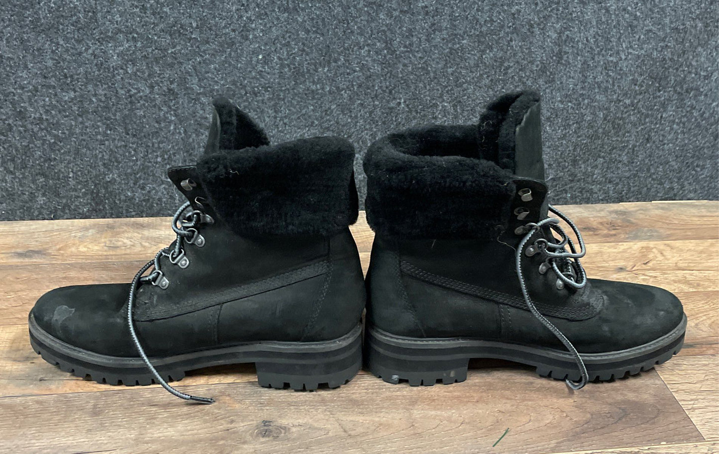 Timberland Courmayeur Valley Black Shearling Lined Boots Women's Size 10