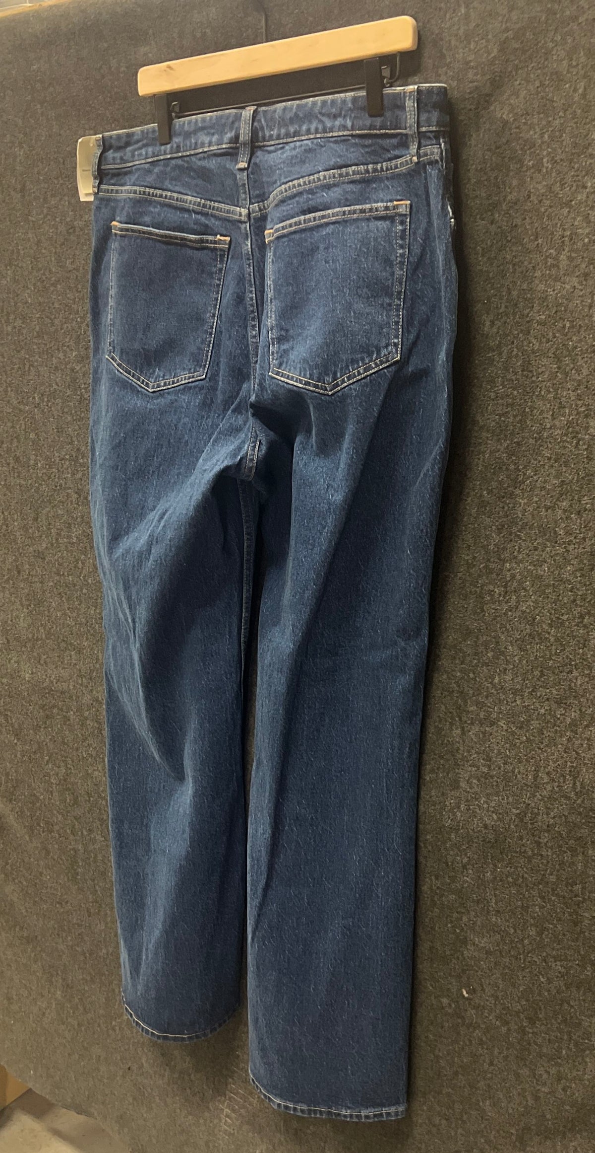 Abercrombie & Fitch Women's '90s Relaxed Blue High Rise Split Hem Sz 33 NWT