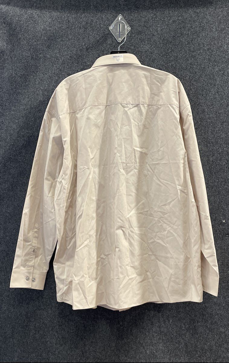 Lot of 2 Unlisted Men's Dress Shirts Blue Cream Slim Regular Fit Sz XL NWT