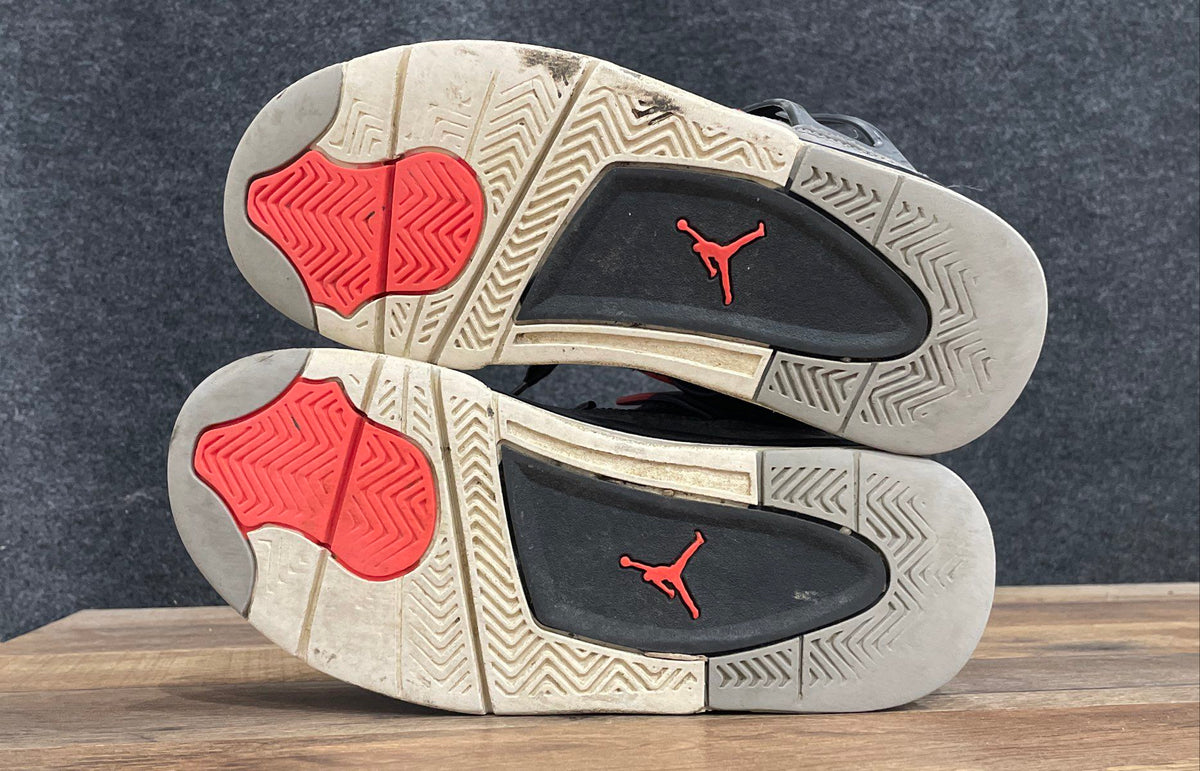 Nike Air Jordan 4 Retro GS Infrared Dark Grey Youth Basketball Shoes Size 4Y