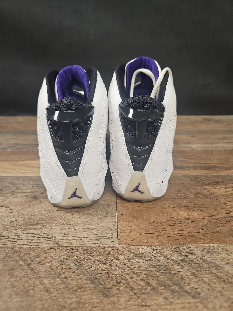 Air Jordan B'Loyal GS White Black Court Purple Basketball Shoes Size 5.5Y