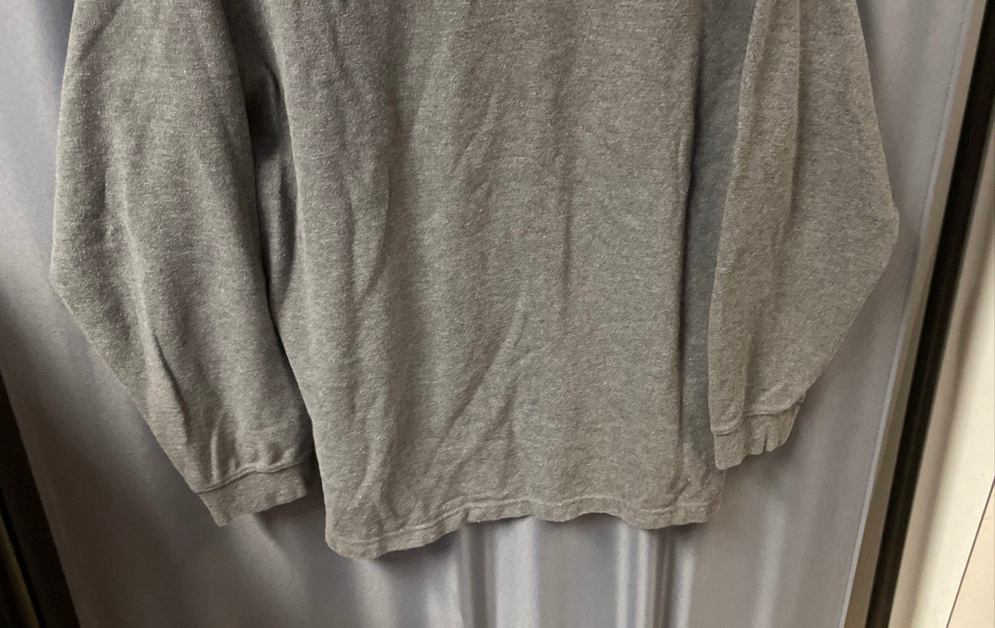 L.L. Bean Men's Gray Long Sleeve Polo Shirt 100% Cotton Knit Regular Sz M
