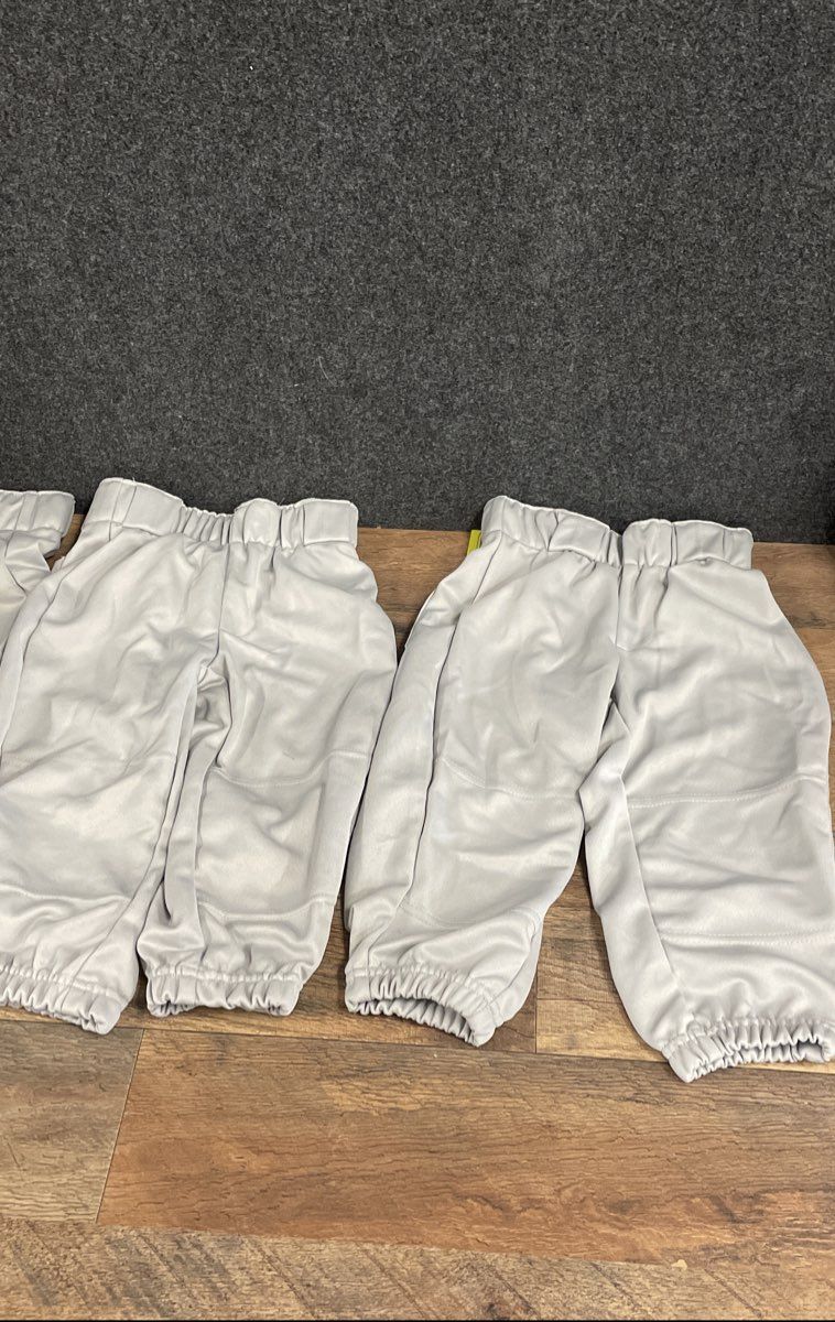 Athletic Works Youth Gray Baseball Pants Lot of 4 NWT Elastic Waist Cuffs Sz XS