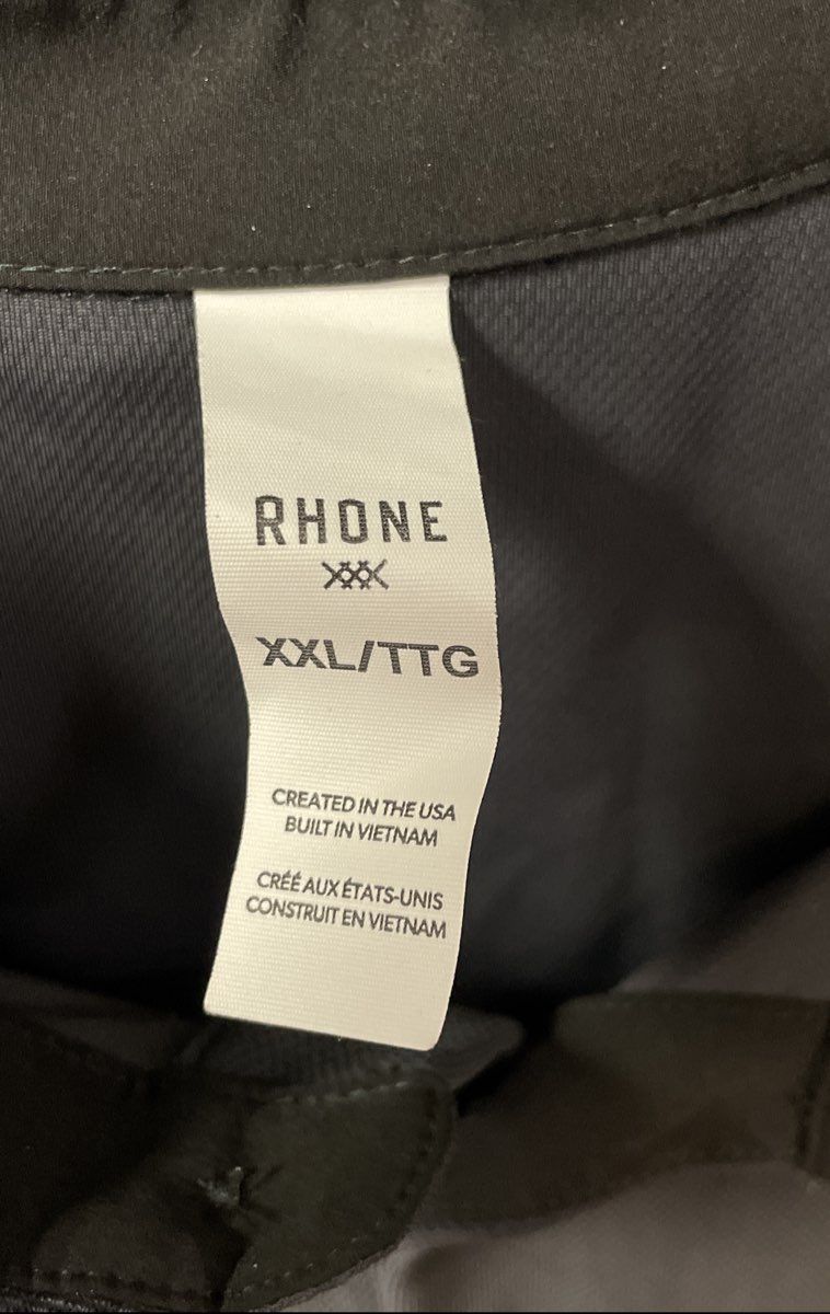 Rhone Men's Black Performance Short Sleeve Polo Shirt Recycled Nylon Sz XXL