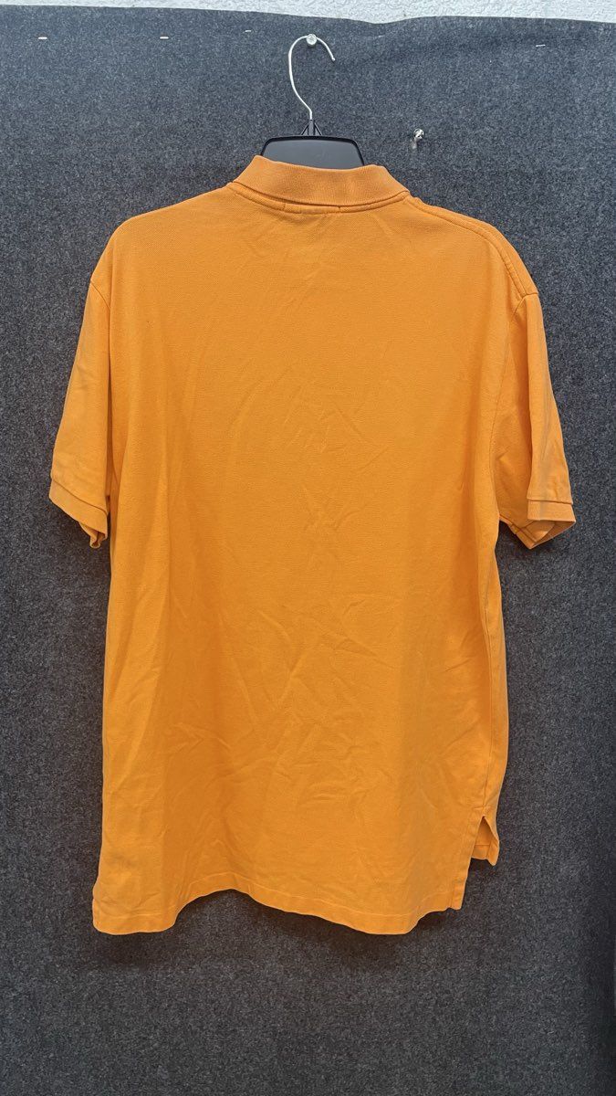 Polo Ralph Lauren Men's Orange Short Sleeve Polo Shirt Green Pony Logo Sz L