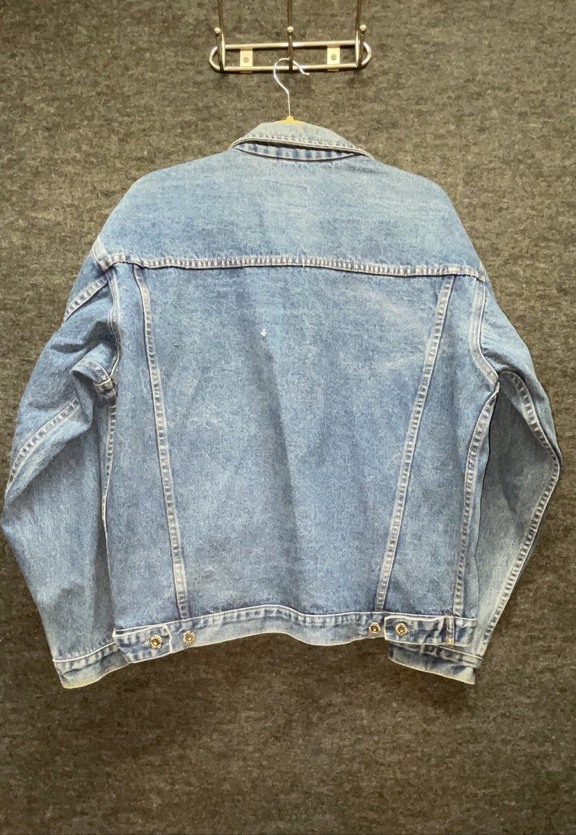 Vintage 90s Braetan Women's Denim Jacket Blue Plaid Wool Trim Western Sz L