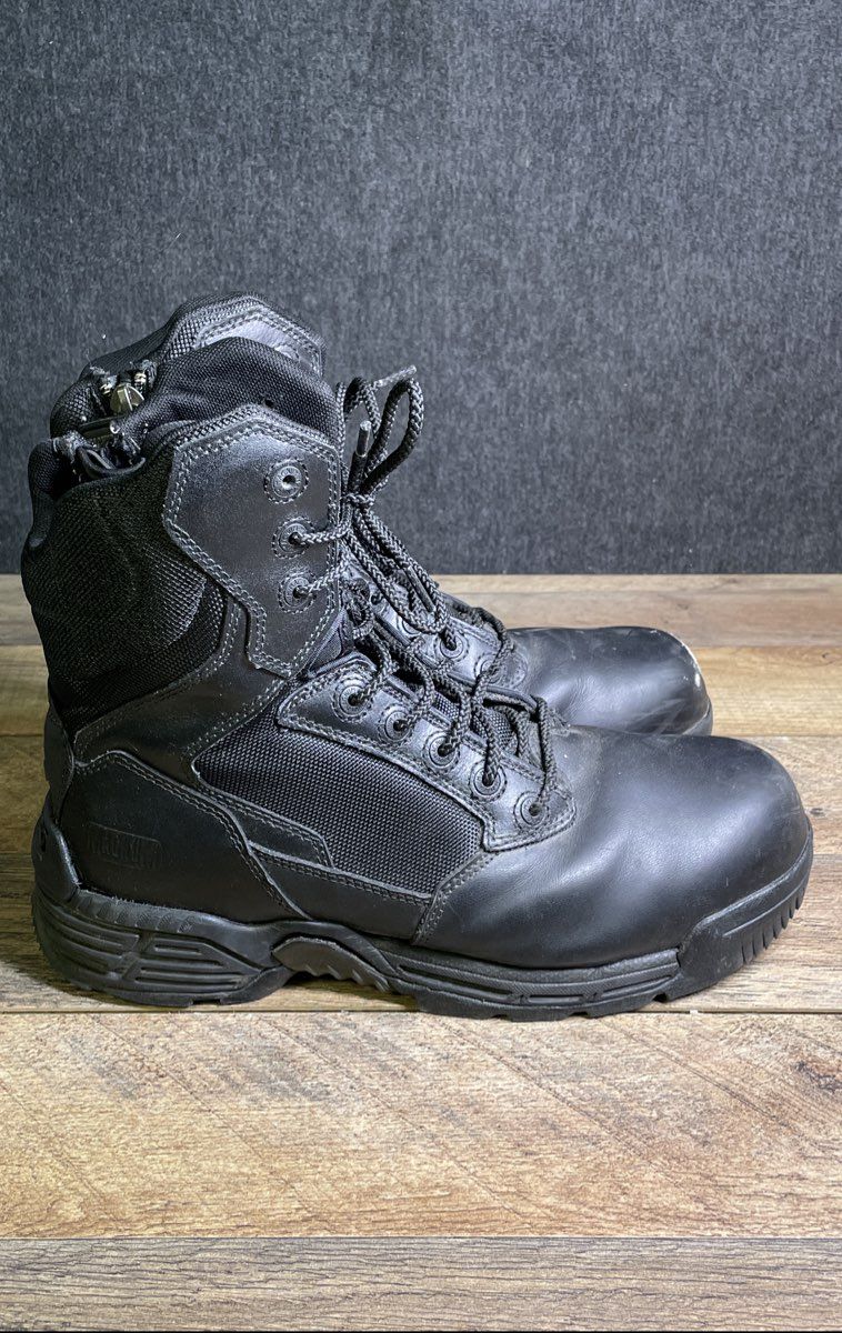 Magnum Stealth Force 8.0 SZ CT Black Tactical Side Zip Boots Size 9.5