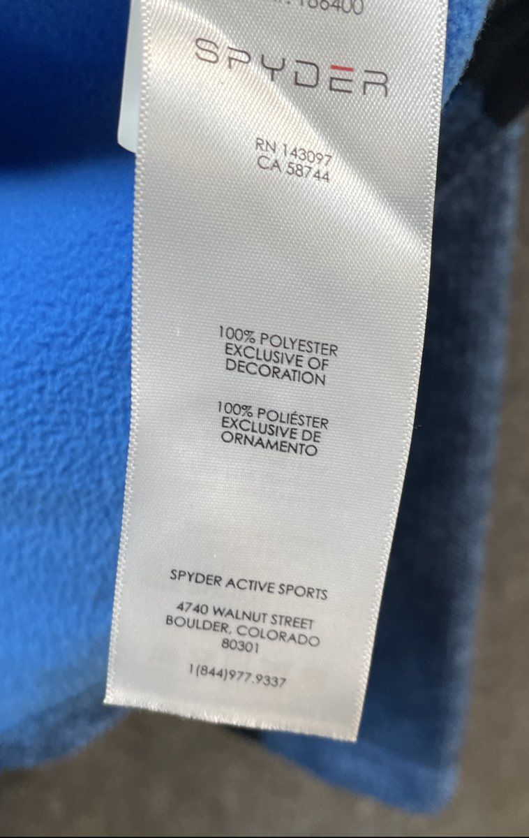 Spyder Men's Blue Textured Knit 1/4 Zip Pullover Core Sweater Sz XXL