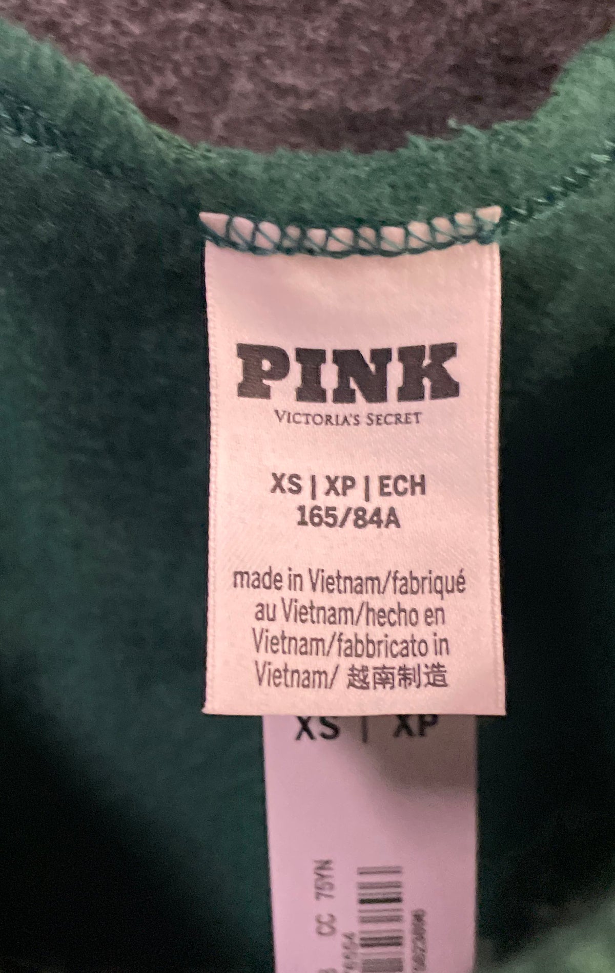 Pink Victoria's Secret Women's Green Athletic Club 86 Graphic Sweatshirt NWT XS