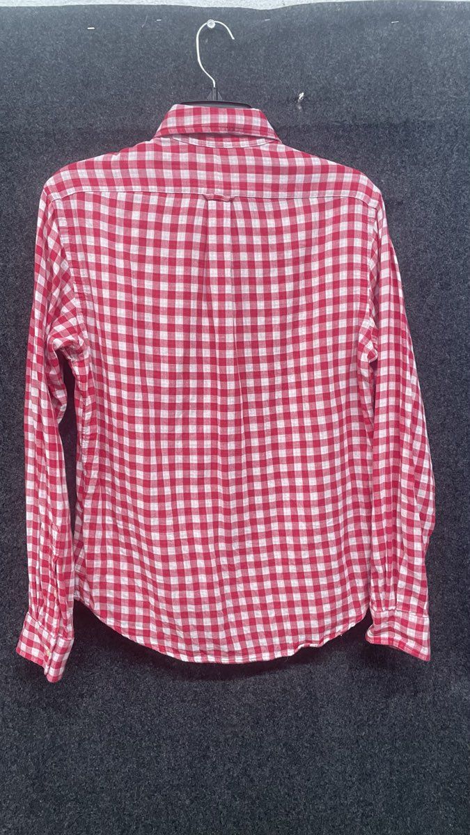 Polo Ralph Lauren Men's Red White Gingham Classic RL Untucked Fit Shirt Sz S