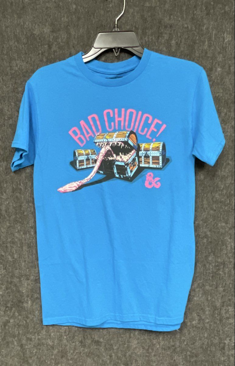 Dungeons & Dragons Honor Among Thieves Mimic Bad Choice T-Shirt Reprint Sz S