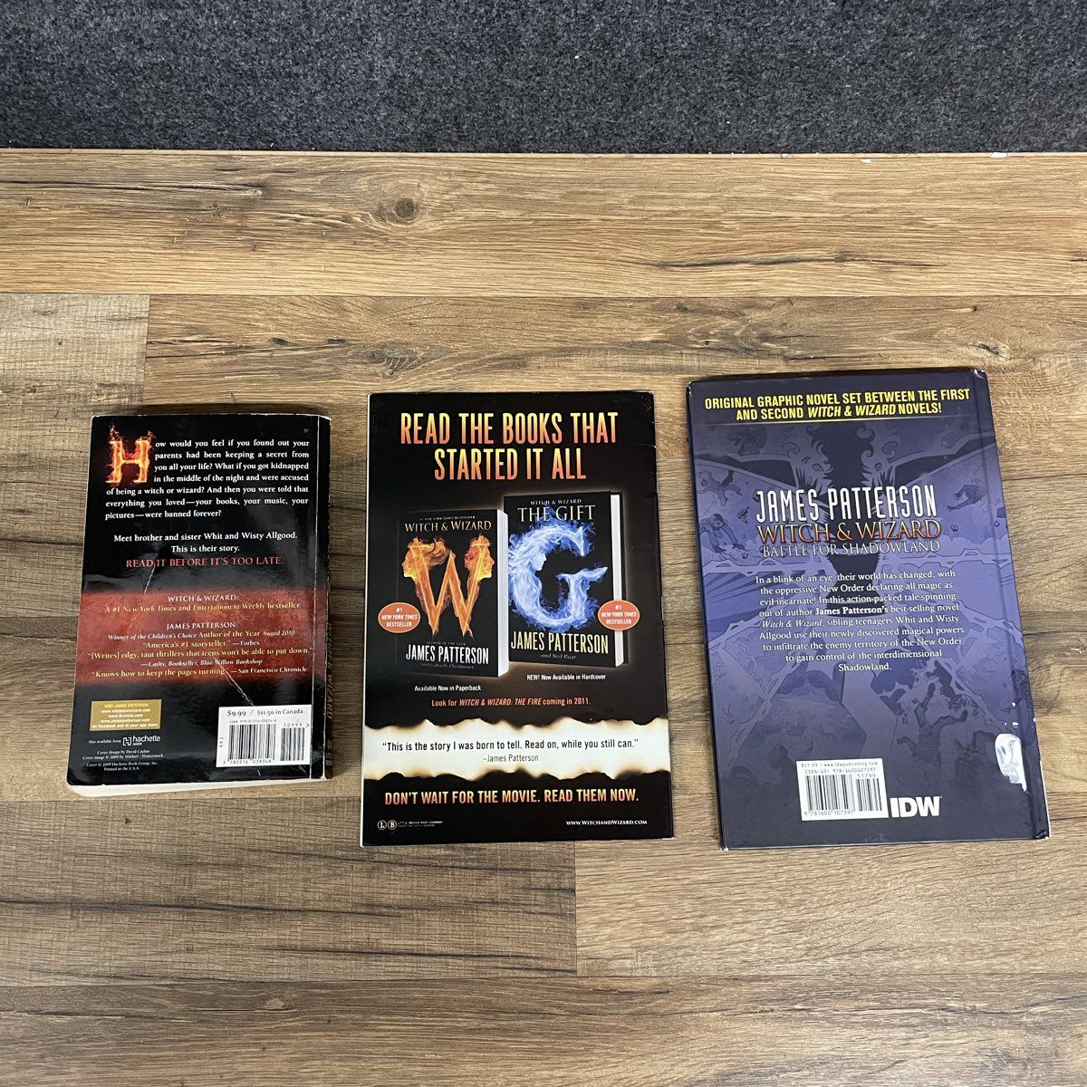 James Patterson Witch & Wizard Lot of 3 - Novel, Manga, & Graphic Novel