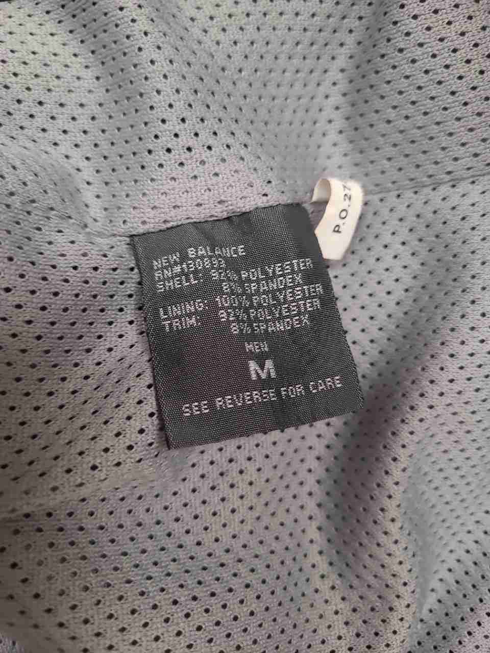 New Balance Men's Gray Black Softshell Full Zip Mock Neck Jacket Sz M