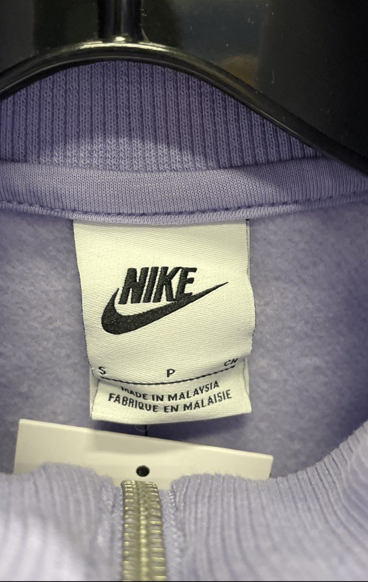 Nike Women's Purple Phoenix Fleece Oversized 1/4 Zip Crop Sweatshirt NWT Sz S