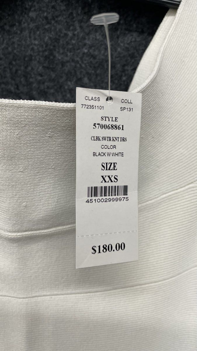 NWT White House Black Market Women's Colorblock Knit Sweater Dress Sz XXS