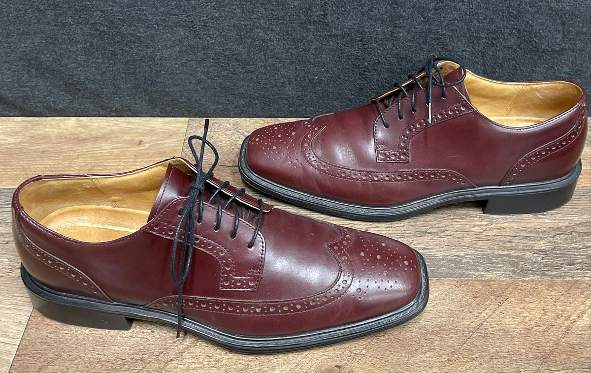 Rockport DresSports Burgundy Leather Wingtip Brogue Oxford Shoes Size 9M
