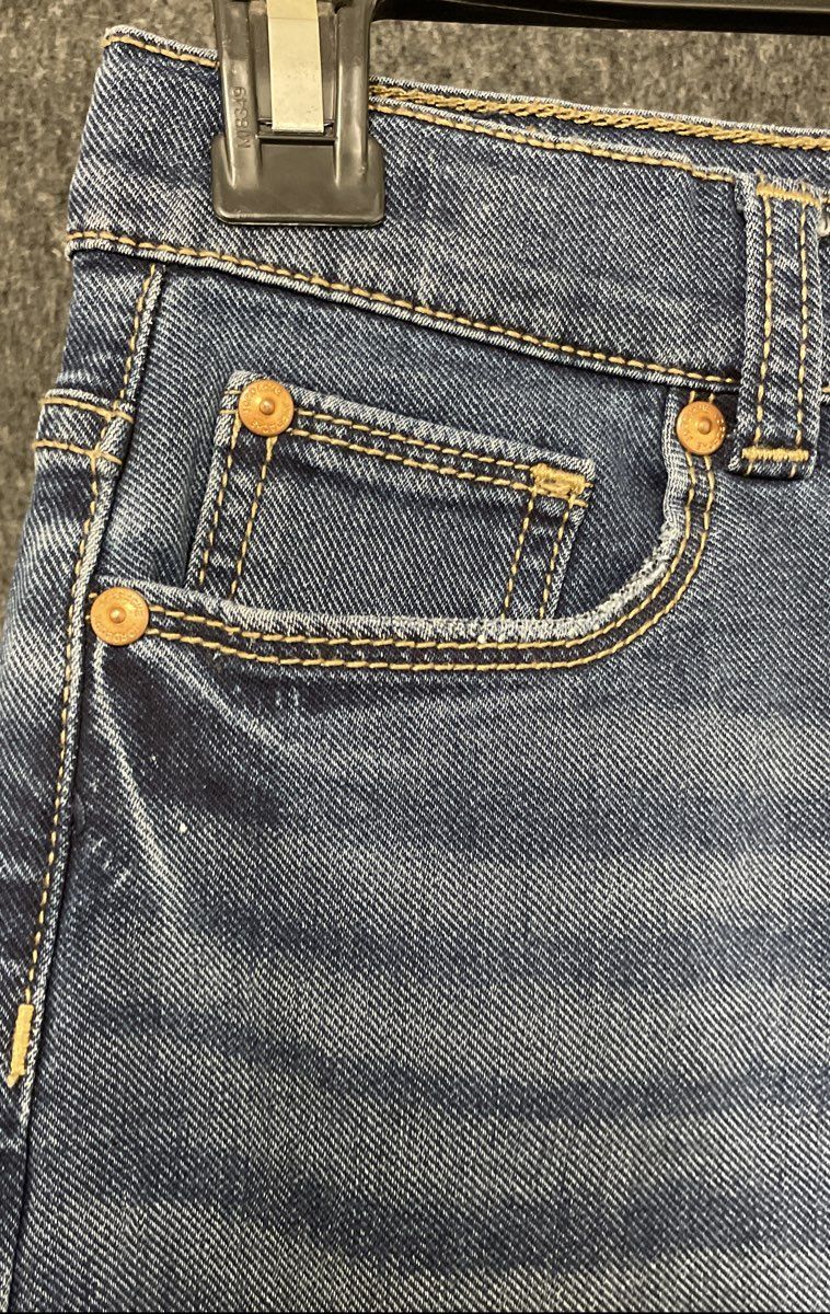 Jordache Women's Medium Wash Blue High Rise Wide Leg Denim Jeans Sz 14