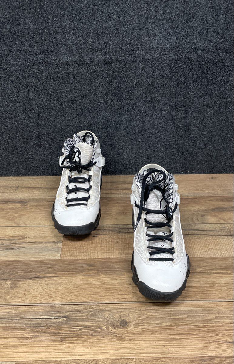 Air Jordan 6 Rings White Black Elephant Print GS Youth Size 5.5Y