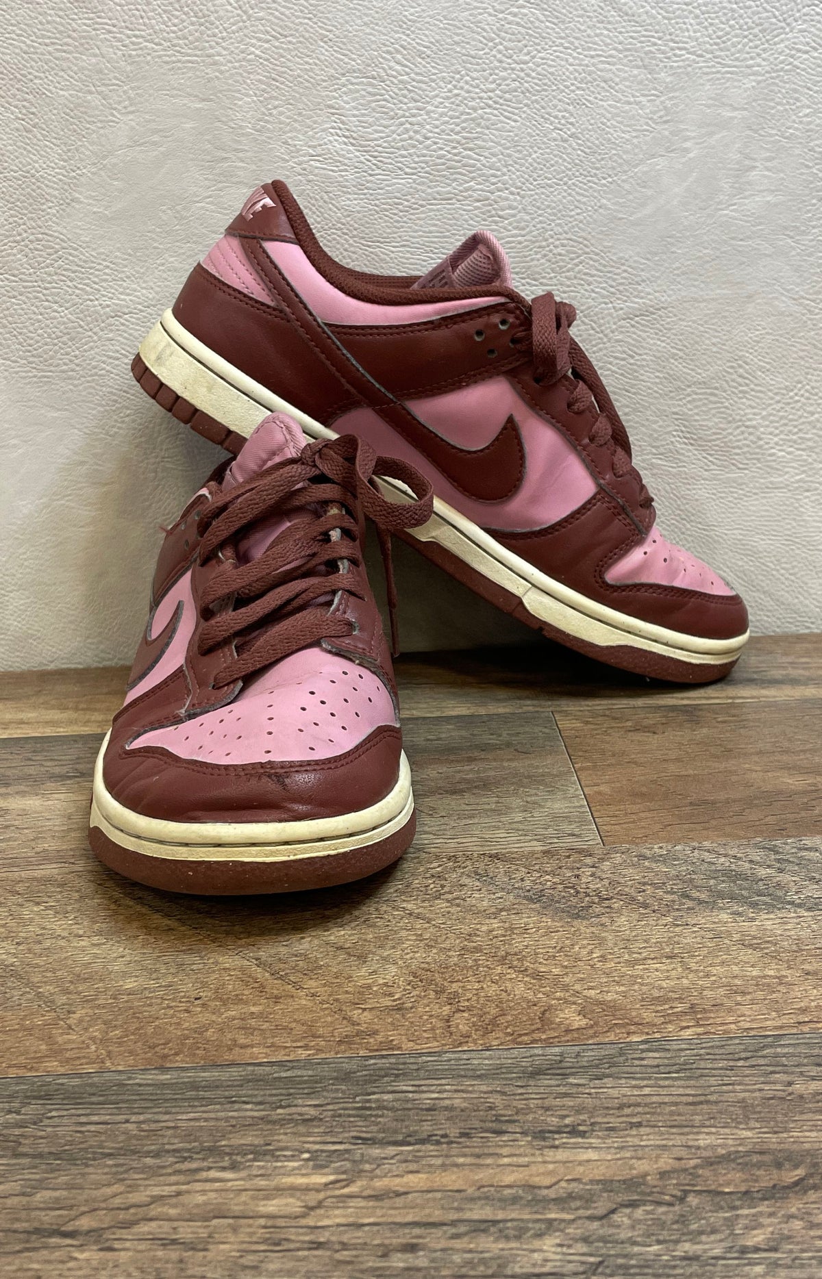 Nike Dunk Low Light Soft Pink Plum Burgundy Women's Shoes DD1873-114 Size 8.5