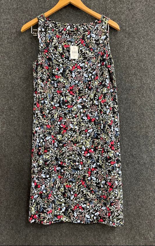 J. Jill Women's Wearever Collection Floral Smocked Back Sleeveless Dress MP NWT
