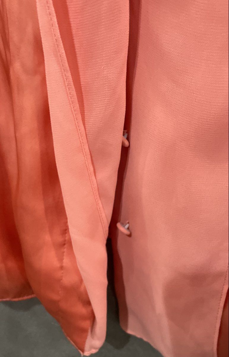 Coldwater Creek Women's Pink Long Sleeve Split Neck Layered Blouse Sz XL 18