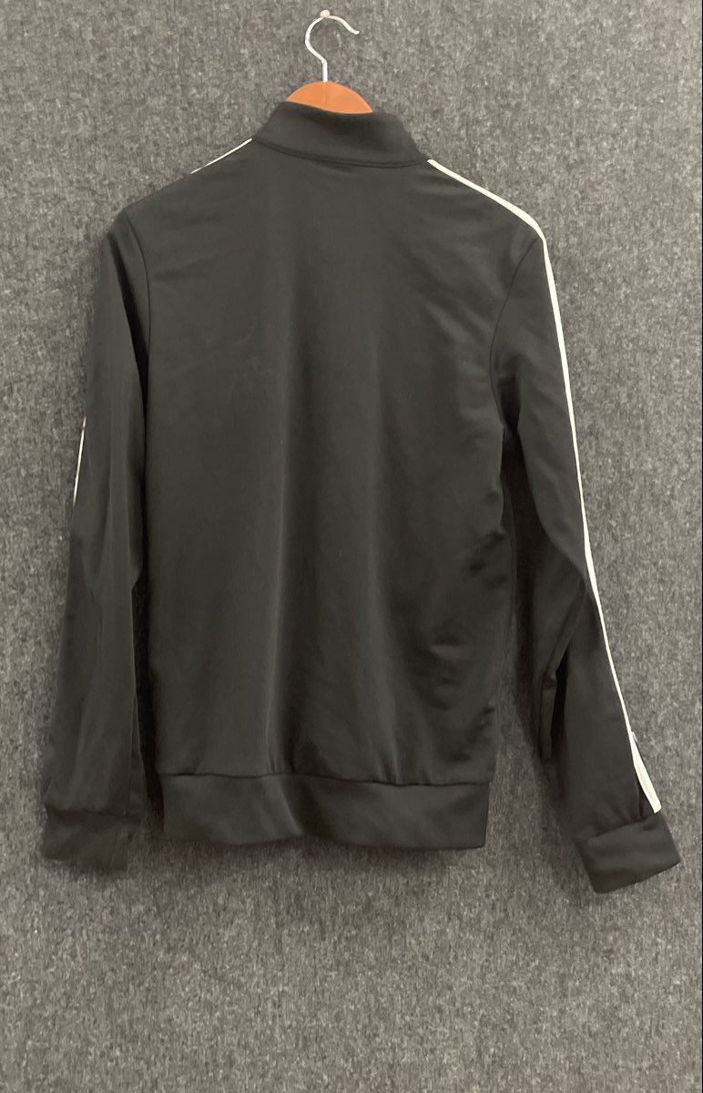adidas Men's Essentials 3-Stripes Track Jacket Black White Full Zip Size S