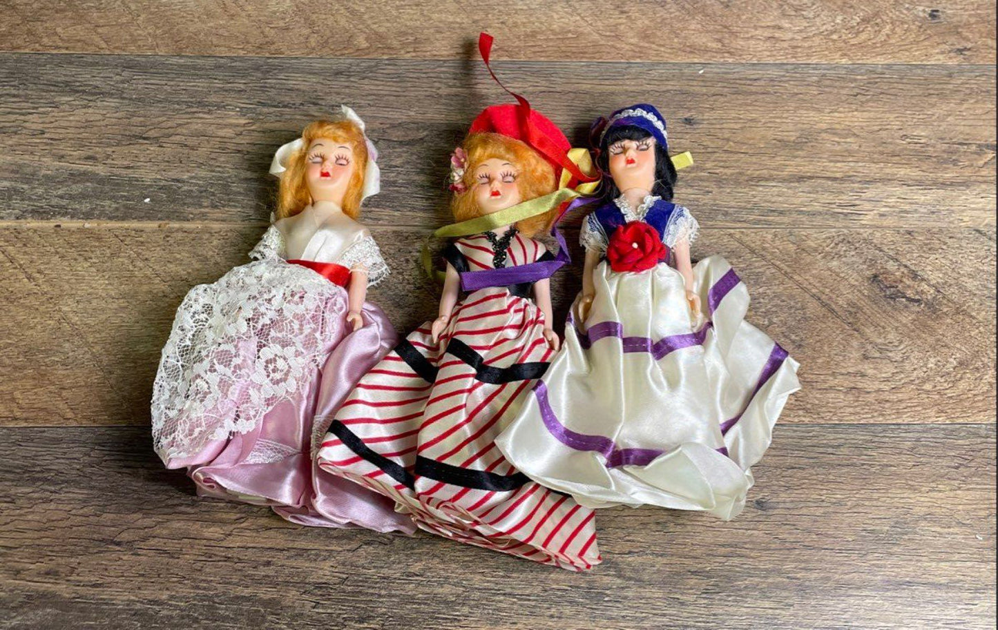 Vintage Lot of 12 Dolls of the World International Souvenir Costume Sleep Eye