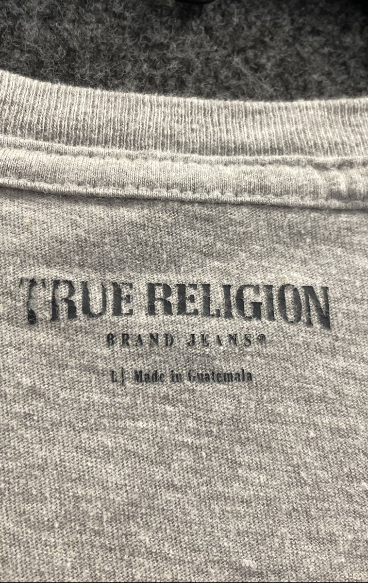 True Religion Grey Short Sleeve Shirt Men's Size Large