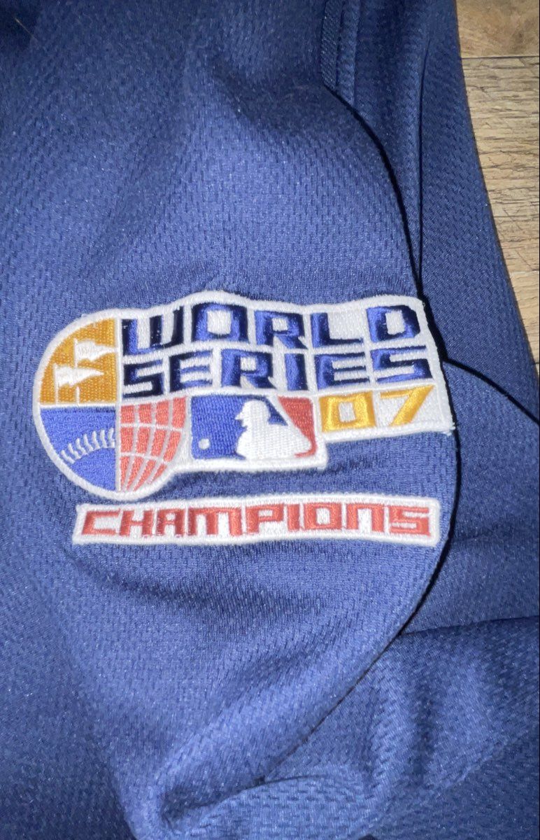 Majestic Men's Navy Boston Red Sox 2007 World Series Champions Pullover Top